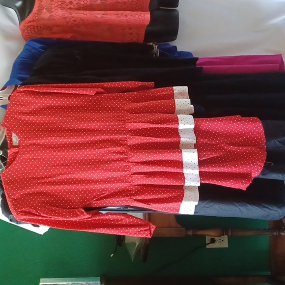 Vintage Jessica Cole 1980s Polka Dot Skirt Set - Picture 1 of 8